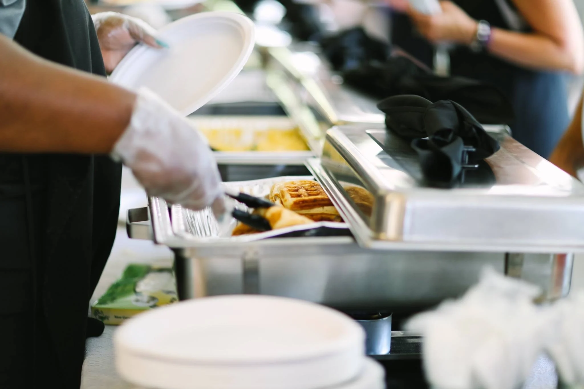 Interior of modern Waffle House restaurant